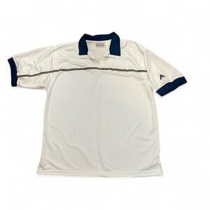 Y2k Athletic Works Men's White Polo Shirt - Size L/XL